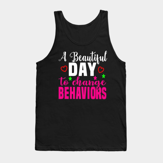 ABA therapy shirt Gift for Behavior Analyst BCBA RBT Premium Tank Top by franzaled